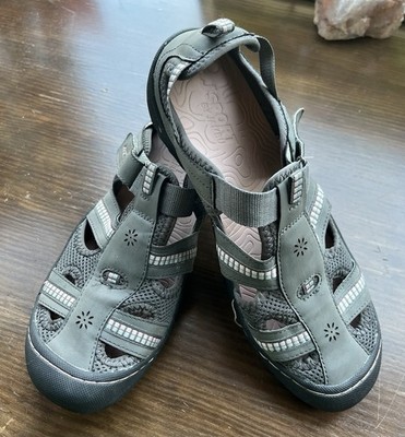 J Sport Jambu Gray Comfort Shoes Size 9 Strappy Water Open
