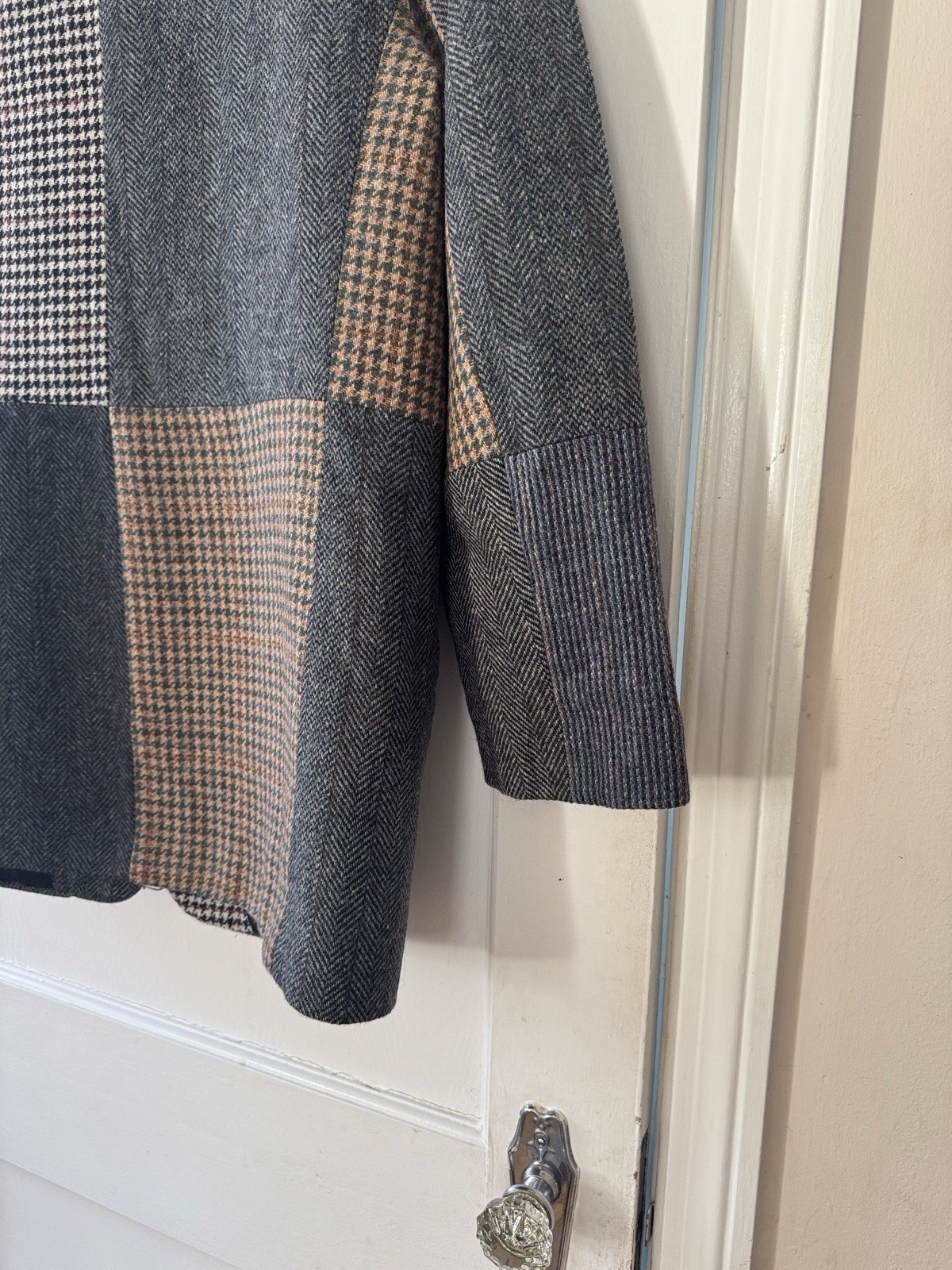 Vintage Patchwork Blazer Jacket | Wool Tweed | 80… - image 11