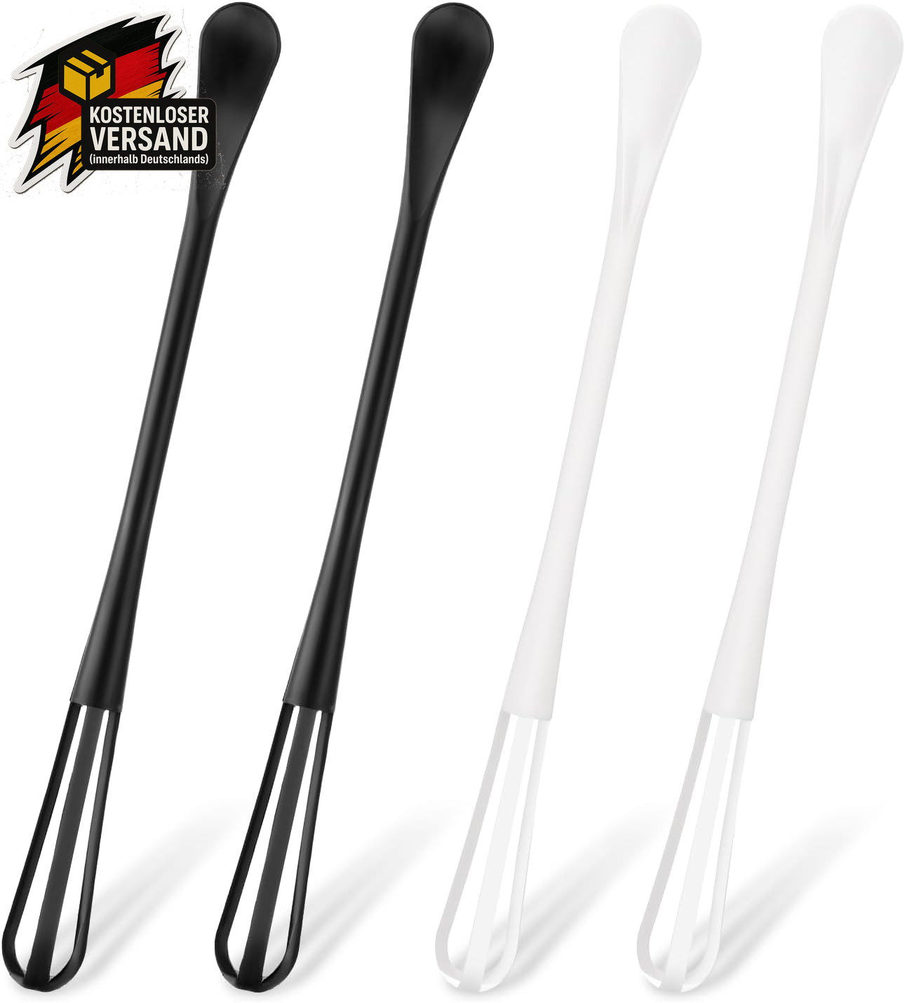 Mini Schneebesen Kunststoff Rührbesen Gewürzlöffel Küchen Zubehör Set 4 Stück