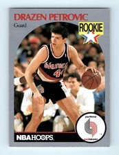 Drazen Petrovic Portland Trail Blazers 1990 NBA Hoops RC Rookie #248