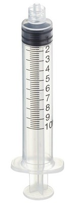 Mediware Einmalspritzen - mit Luer Lock, 10ml Volumen - 100 Stk.