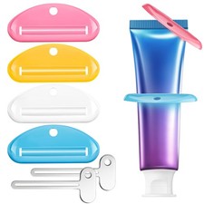 EVOULTES 6 PCS Toothpaste Squeezer, 2 Metal Tube Roller Squeezer with 4 6