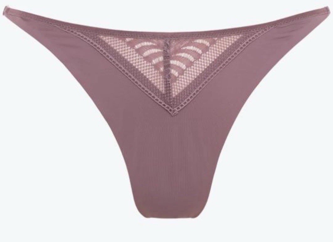CALVIN KLEIN Women’s Minimalist Lace Thong Panty Underwear Size L