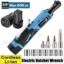 18v Electric Cordless Ratchet 38right Angle Wrench Impact Power Tool 2 Battery 18v Electric Cordless Ratchet 38right Angle Wrench Impact Power Tool 2 Battery