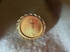 14K Yellow Gold Filigree 1/10 2003 Gold Ameri...