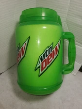 Mtn Dew Neon Green Whirley Drinks Insulated 64 oz Jumbo Jug Travel Mug