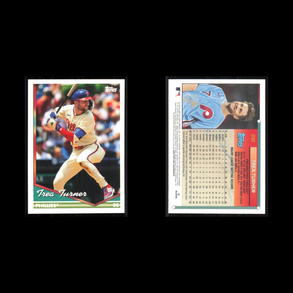 Trea Turner #292 2024 Topps Archives Philadelphia Phillies Baseball Card MLB NM - Image 3 of 3