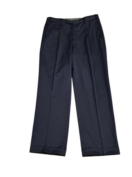 Men Ravazzolo Trousers Navy Wool 33 / L / 48