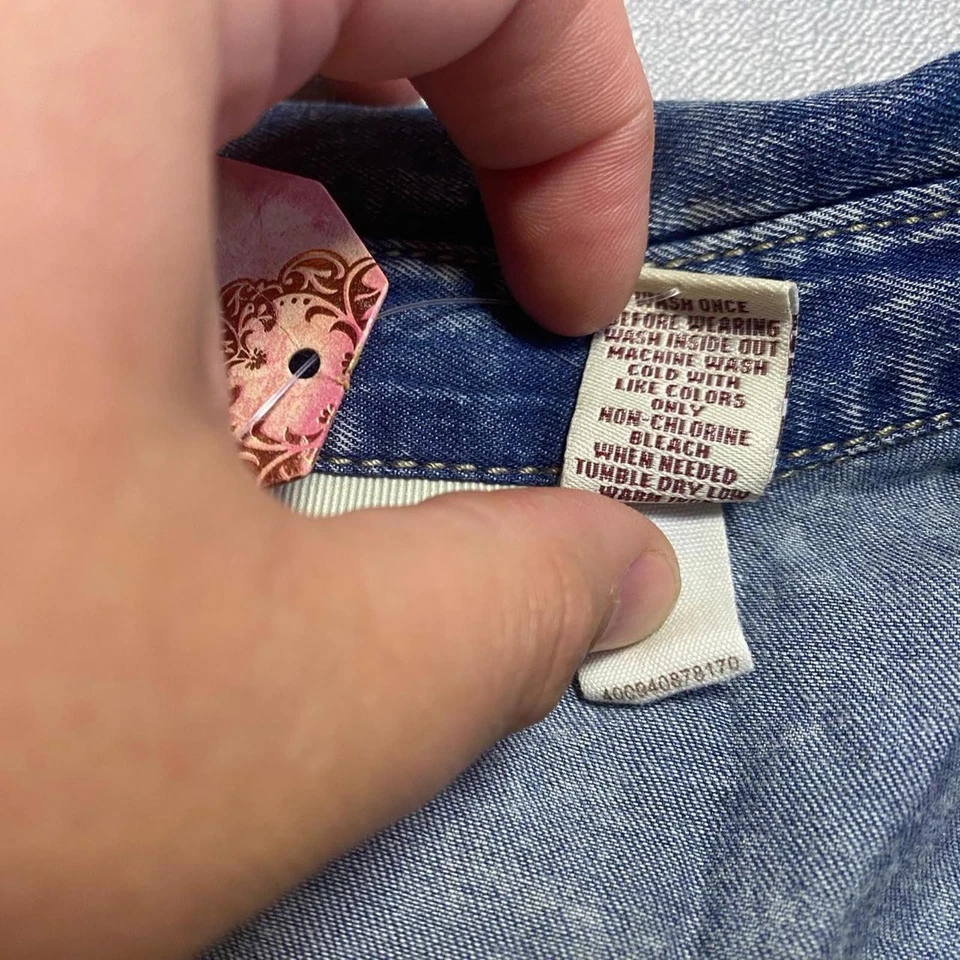 Camisa jeans feminina Mudd XS - Imagem 4 de 4