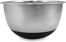 Ciotola Antiscivolo per Impastare, Miscelare, Lavare, Materiale in Acciaio Inoss