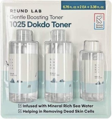 ROUND LAB 1025 Dokdo Toner 3 Set 6.76 Fl. Oz.x2 Each & 3.48 Fl. Oz. (new)