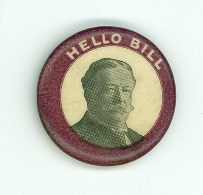 1908 William H. Taft Presidential Political Campaign Pinback Button ...