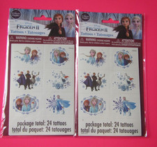 Disney Frozen II 2 packs of 24 Tattoos 6 different 48 tattoos New