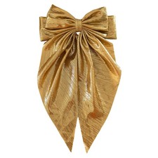 Gold Hair Bow Clip, Large Sequin Gold Bow Hair Accessory for Women, Party Hair