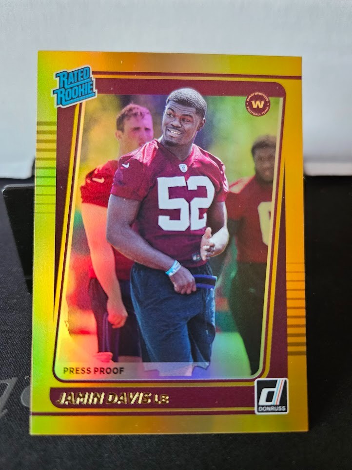 2021 Donruss Football Premium Gold Press Proof #337 Jamin Davis Rookie