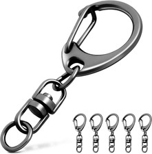 25 Pack Lobster Claw Clasps Keychain Kit, 1.8 Inch Keychain Clip with Swivel Sna