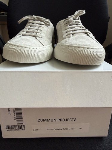 Common Projects Achilles Low Suede Light Grey 2573 0573