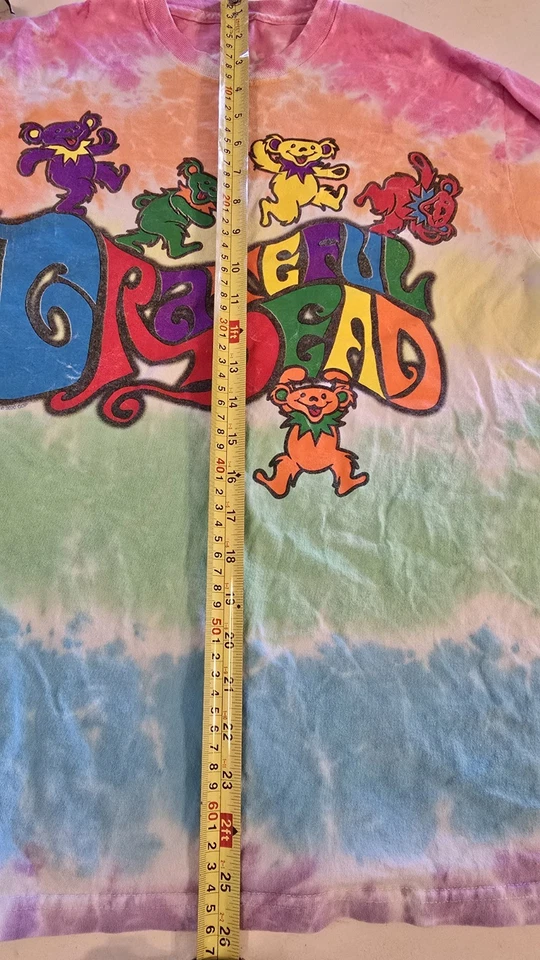 Grateful Dead Liquid Blue Tie-Dye Shirt Bears Short Sleeve Tee Adult SZ L - Image 4 of 4