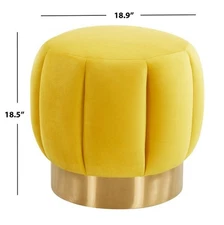 Safavieh MAXINE CHANNEL TUFTED OTTTOMAN, Reduced Price 2172762331 SFV4707L