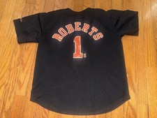 Baltimore Orioles Brian Roberts Baseball Pullover Jersey Black Orange Youth M