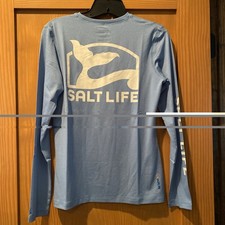 Salt Life Women s Steel Blue SLX Drifit Shirt L/S NWT S