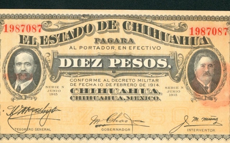 10 Pesos 1915 ((AU)) El Estado De Chihuahua - Pagara ** PAPER CURRENCY