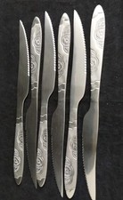 6 Dinner Knive Set of Six Stainless Steel 9"