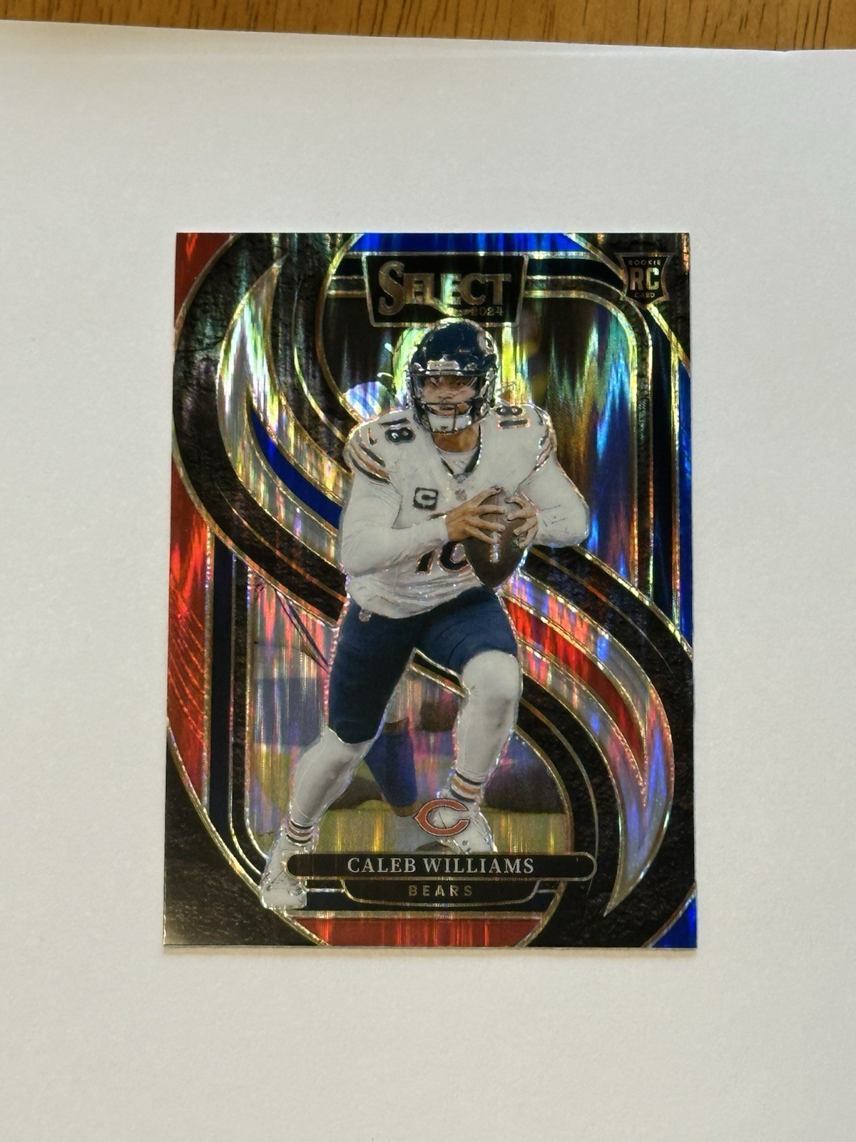 2024 Panini Select - Premier Level Caleb Williams Rookie #114 Black & Red Shock