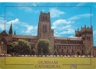 BAMFORTH TOPIGRAPHICAL POSTCARD DURHAM CATHEDRAL   CONTINENTAL SIZE GD+ VG