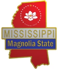 Pack of 24 State of Mississippi Bike Motorcycle Hat Cap Lapel Pin HP6216