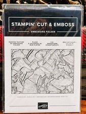 Stampin' Up PAINTED TEXTURE 3D Embossing Folder STUCCO BACKGROUND DESIGN Rare