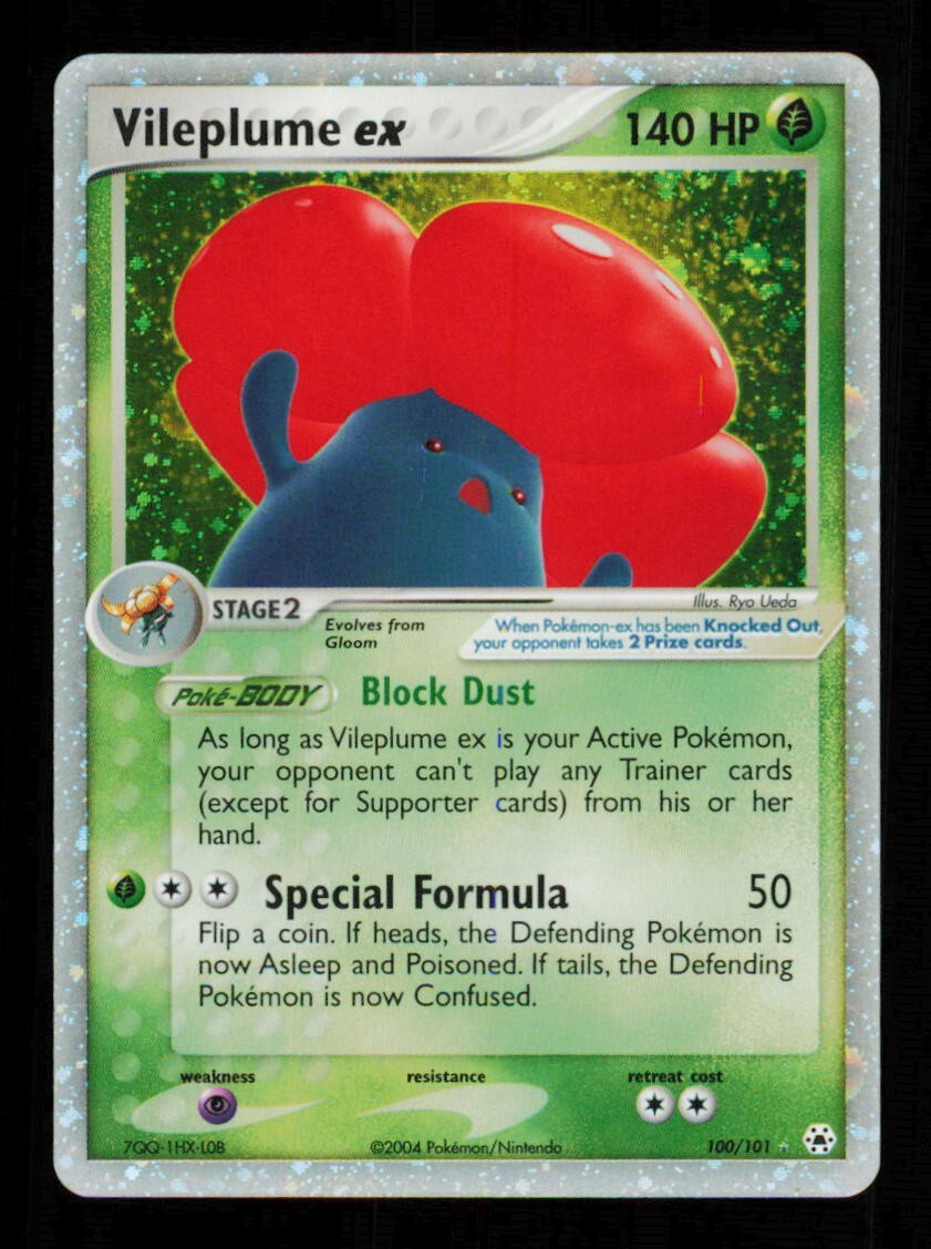 Pokemon Card Vileplume ex 100/101 Hidden Legends Holo Foil Rare EX 2004