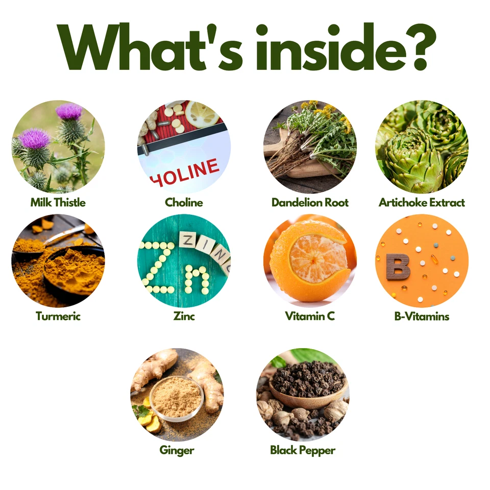 Milk Thistle Complex Capsules - 14 in 1 - Detox & Cleanse - UK - Vegan — 第 3/4 张图片