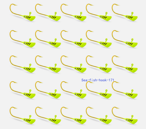 50pcs Shad Dart Jig Heads Fishing Hooks Crappie Panfish Bass Lures 1/32 1/16 oz - Afbeelding 11 van 30