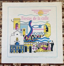 Saul Perez Cartel Serigraph Fiestas De La Calle San Sebastian Puerto Rico 1992