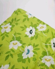 Heather Bailey Fabric Pop Garden Retro Floral Green Cotton Sew Quilt ONE YARD