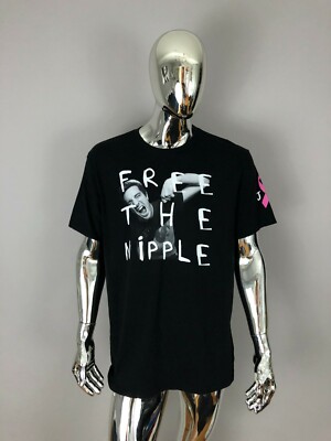 Represent Clothing Free The Nipple Black Graphic T-Shirt Size 2XL