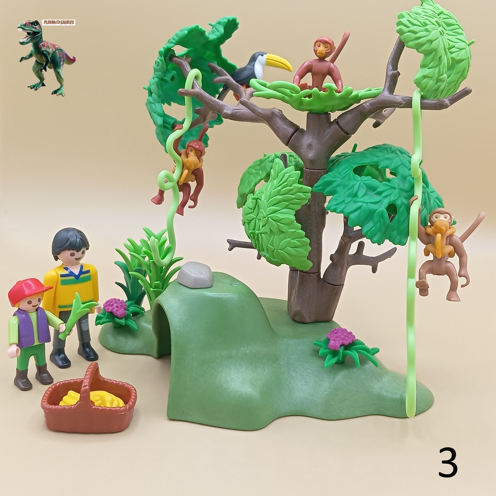 Playmobil-zoo-jungla-selva-chimpance-monos-padre-niño-familia-vegetacion-3238