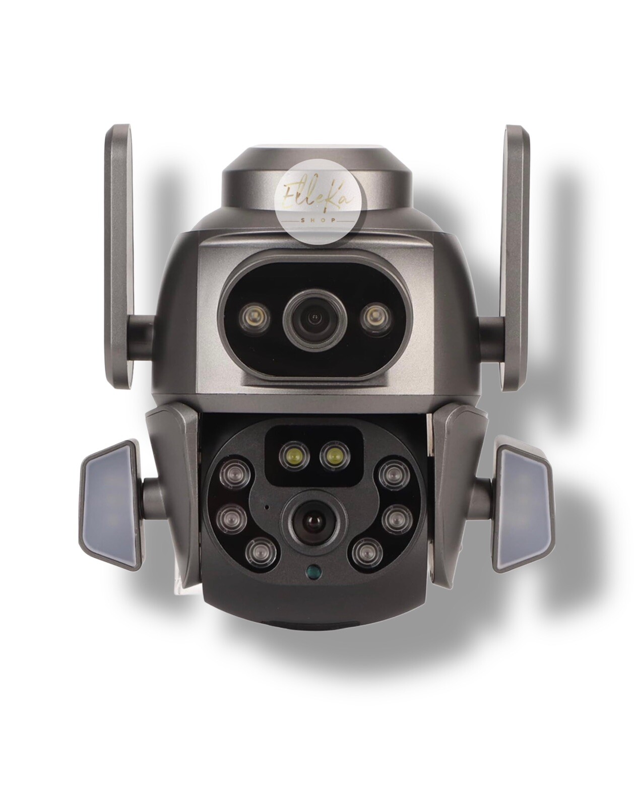 Telecamera WiFi Doppio Obiettivo 1080P: Sicurezza 3D Visione Notturna