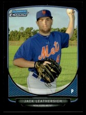 2013 Bowman Chrome Mini Black Refractor Jack Leathersich RC 22/25 Mets #301