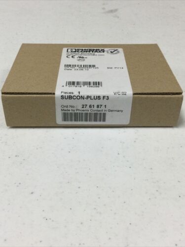NEW, PHOENIX CONTACT 27 61 87 1 / 2761871 SUBCON-PLUS F3 D-SUB CONNECTOR - Picture 2 of 10