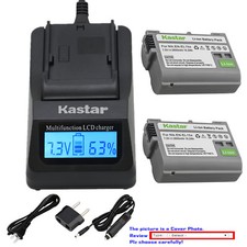 Kastar Battery LCD Fast Charger for Nikon EN-EL15 EN-EL15a Z7 Z 7 4K UHD Camera
