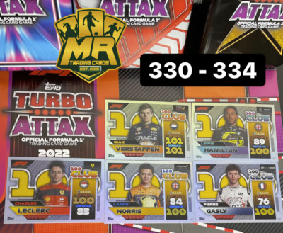 Topps Turbo Attax Formula 1 F1 2022 # 100 Club Karten zum aussuchen # 330 - 334