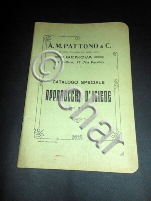 Vintage Katalog Badzubehör A. M. Pattono & C. Genua um 1910