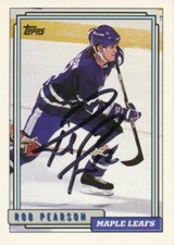 ROB PEARSON Autogramm - Toronto Maple Leafs NHL 1992-93