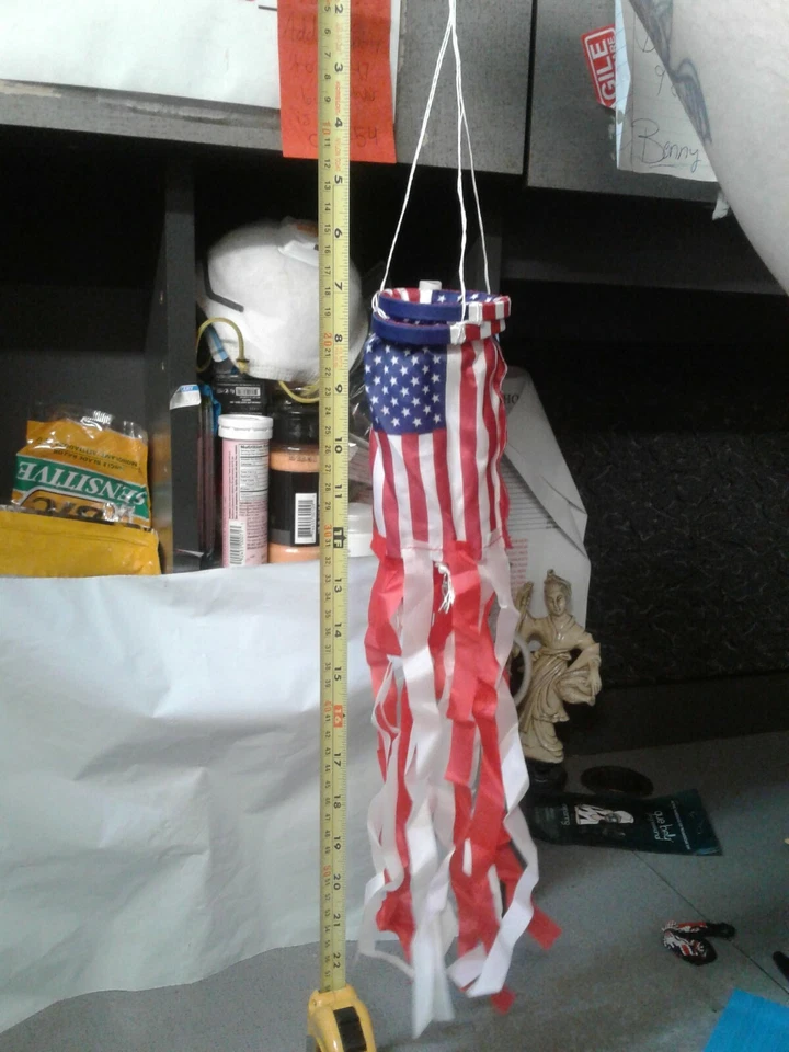 2 Small USA American Windsocks US Fourth July Patriotic Wind Sock Bag Flag Decor - Image 2 of 4