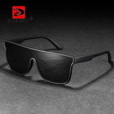 DUBERY Large Polarized Siamese Lens Sunglasses Men Oversize Driving Glasses New