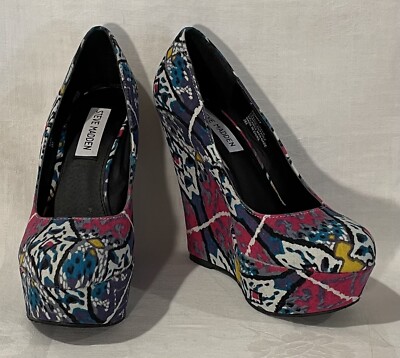 Steve Madden Pammyy Multi Platform Wedge Pump New W/Box Sz