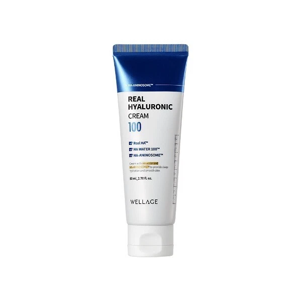 WELLAGE Real Hyaluronic 100 Cream 2.7OZ Moisturizer Smoothing Skin K beauty - Picture 1 of 21