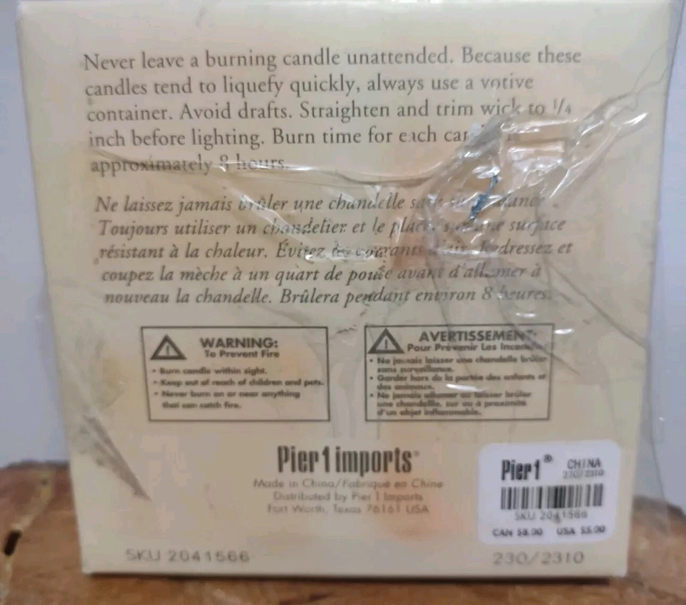 Pier 1 Importaciones Velas Votivas Mandarina Papaya Nuevo Juego De 4 Foto 3 de 4